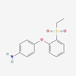 molecular formula C14H15NO3S B1425662 4-[2-(Ethanesulfonyl)phenoxy]aniline CAS No. 1182946-12-8