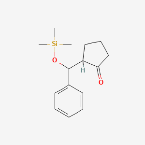 molecular formula C15H22O2Si B14256620 Cyclopentanone, 2-[phenyl[(trimethylsilyl)oxy]methyl]- CAS No. 223905-13-3