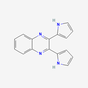 molecular formula C16H12N4 B14256636 Quinoxaline, 2,3-di-1H-pyrrol-2-yl- CAS No. 247577-05-5