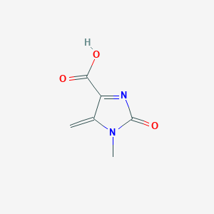 molecular formula C6H6N2O3 B14256645 1-Methyl-5-methylidene-2-oxo-2,5-dihydro-1H-imidazole-4-carboxylic acid CAS No. 343864-06-2