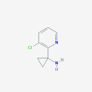 molecular formula C8H9ClN2 B1425670 1-(3-Chloropyridin-2-yl)cyclopropan-1-amine CAS No. 1260913-26-5
