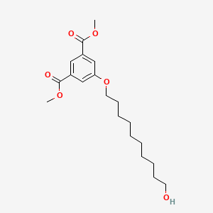 molecular formula C20H30O6 B14256722 Dimethyl 5-[(10-hydroxydecyl)oxy]benzene-1,3-dicarboxylate CAS No. 404011-30-9