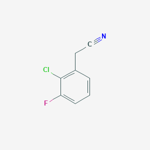 molecular formula C8H5ClFN B1425674 2-(2-Chloro-3-fluorophenyl)acetonitrile CAS No. 874285-20-8