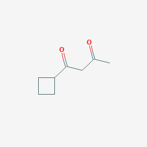 molecular formula C8H12O2 B1425677 1-Cyclobutylbutane-1,3-dione CAS No. 1020732-20-0