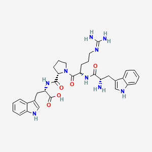 molecular formula C33H41N9O5 B14256796 L-Tryptophyl-N~5~-(diaminomethylidene)-L-ornithyl-L-prolyl-L-tryptophan CAS No. 177194-76-2