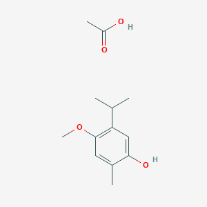 molecular formula C13H20O4 B14256813 Acetic acid;4-methoxy-2-methyl-5-propan-2-ylphenol CAS No. 189056-49-3