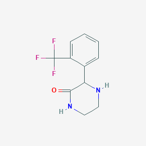molecular formula C11H11F3N2O B1425684 3-[2-(Trifluoromethyl)phenyl]piperazin-2-one CAS No. 1246551-30-3
