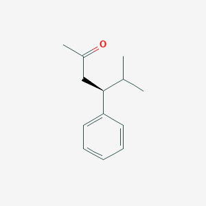 molecular formula C13H18O B14256856 2-Hexanone, 5-methyl-4-phenyl-, (4S)- CAS No. 435269-66-2
