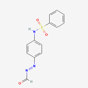 molecular formula C13H11N3O3S B14256857 N-{4-[(E)-Formyldiazenyl]phenyl}benzenesulfonamide CAS No. 400885-80-5