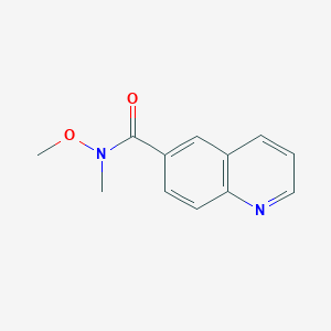 molecular formula C12H12N2O2 B1425686 N-Methoxy-N-methylquinoline-6-carboxamide CAS No. 179873-51-9