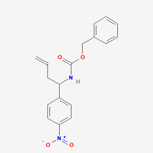 molecular formula C18H18N2O4 B14256864 Carbamic acid, [1-(4-nitrophenyl)-3-butenyl]-, phenylmethyl ester CAS No. 187974-75-0