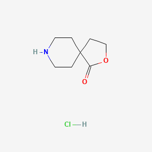 molecular formula C8H14ClNO2 B1425687 2-Oxa-8-azaspiro[4.5]decan-1-one hydrochloride CAS No. 4427-25-2