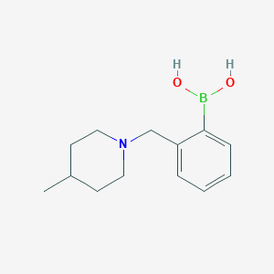 molecular formula C13H20BNO2 B1425692 2-((4-Methylpiperidin-1-yl)methyl)phenylboronic acid CAS No. 1313737-75-5