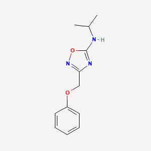 molecular formula C12H15N3O2 B1425693 3-(phenoxymethyl)-N-(propan-2-yl)-1,2,4-oxadiazol-5-amine CAS No. 1271566-09-6