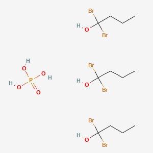 molecular formula C12H27Br6O7P B14256937 1,1-Dibromobutan-1-ol;phosphoric acid CAS No. 244259-61-8