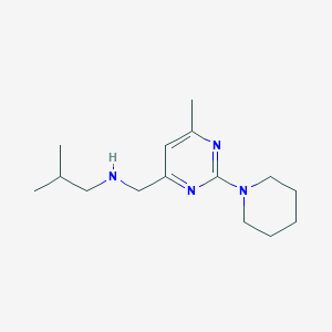 molecular formula C15H26N4 B1425694 {[6-Methyl-2-(piperidin-1-yl)pyrimidin-4-yl]methyl}(2-methylpropyl)amine CAS No. 1272301-38-8