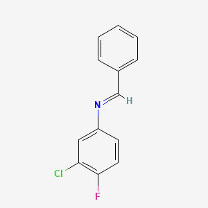 molecular formula C13H9ClFN B14256945 Benzenamine, 3-chloro-4-fluoro-N-(phenylmethylene)- CAS No. 359891-19-3