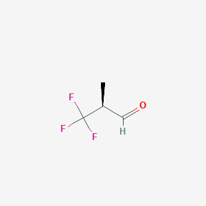molecular formula C4H5F3O B14256969 Propanal, 3,3,3-trifluoro-2-methyl-, (2S)- CAS No. 189638-88-8