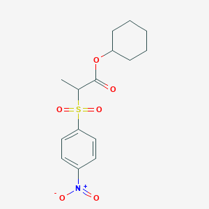 molecular formula C15H19NO6S B14256979 Cyclohexyl 2-(4-nitrobenzene-1-sulfonyl)propanoate CAS No. 364044-16-6