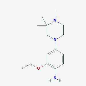 molecular formula C15H25N3O B1425698 2-Ethoxy-4-(3,3,4-trimethylpiperazin-1-yl)aniline CAS No. 1275399-93-3