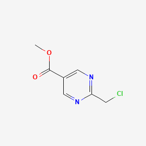 molecular formula C7H7ClN2O2 B1425700 Methyl 2-(chloromethyl)pyrimidine-5-carboxylate CAS No. 944901-35-3