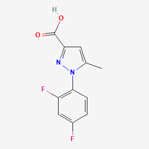 molecular formula C11H8F2N2O2 B1425701 1-(2,4-difluorophenyl)-5-methyl-1H-pyrazole-3-carboxylic acid CAS No. 1274470-76-6