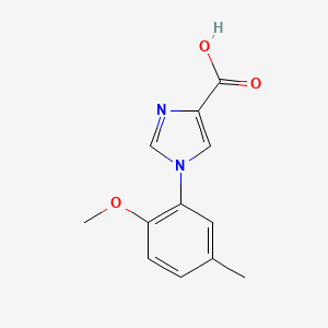molecular formula C12H12N2O3 B1425702 1-(2-methoxy-5-methylphenyl)-1H-imidazole-4-carboxylic acid CAS No. 1275488-43-1
