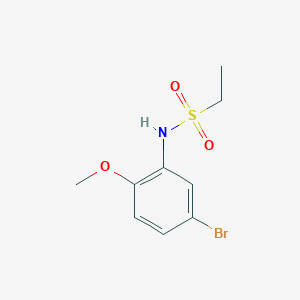 molecular formula C9H12BrNO3S B1425705 N-(5-bromo-2-methoxyphenyl)ethane-1-sulfonamide CAS No. 1247613-58-6