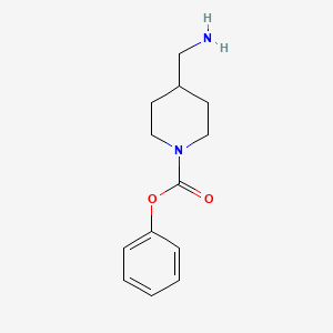 molecular formula C13H18N2O2 B1425706 Phenyl 4-(aminomethyl)piperidine-1-carboxylate CAS No. 1275336-56-5