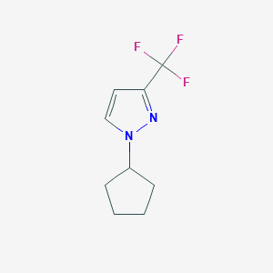 molecular formula C9H11F3N2 B1425708 1-Cyclopentyl-3-(trifluoromethyl)pyrazole CAS No. 1469202-47-8