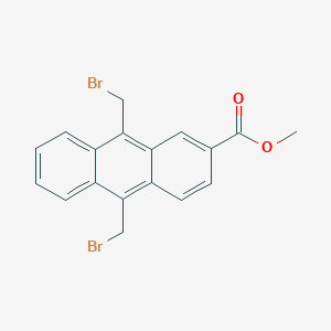 molecular formula C18H14Br2O2 B14257109 Methyl 9,10-bis(bromomethyl)anthracene-2-carboxylate CAS No. 473773-75-0
