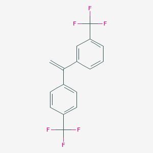 molecular formula C16H10F6 B14257126 Benzene, 1-(trifluoromethyl)-3-[1-[4-(trifluoromethyl)phenyl]ethenyl]- CAS No. 189097-54-9