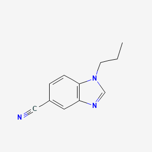 molecular formula C11H11N3 B1425714 1-Propyl-1,3-benzodiazole-5-carbonitrile CAS No. 1403483-81-7