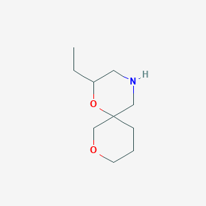 molecular formula C10H19NO2 B1425715 2-Ethyl-1,8-dioxa-4-azaspiro[5.5]undecane CAS No. 1486067-18-8