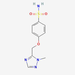 molecular formula C10H12N4O3S B1425717 4-[(1-methyl-1H-1,2,4-triazol-5-yl)methoxy]benzene-1-sulfonamide CAS No. 1423033-49-1