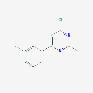 molecular formula C12H11ClN2 B1425718 4-Chloro-2-methyl-6-(3-methylphenyl)pyrimidine CAS No. 1256638-68-2