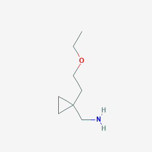 molecular formula C8H17NO B1425722 [1-(2-Ethoxyethyl)cyclopropyl]methanamine CAS No. 1423025-58-4