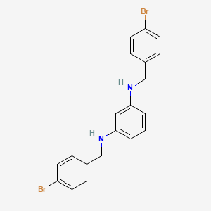 molecular formula C20H18Br2N2 B14257228 N~1~,N~3~-Bis[(4-bromophenyl)methyl]benzene-1,3-diamine CAS No. 245062-73-1