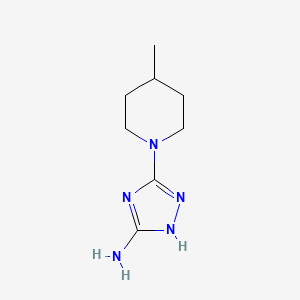 molecular formula C8H15N5 B1425724 3-(4-methylpiperidin-1-yl)-1H-1,2,4-triazol-5-amine CAS No. 1428139-45-0
