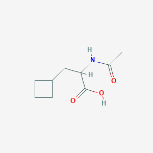molecular formula C9H15NO3 B1425729 3-Cyclobutyl-2-acetamidopropanoic acid CAS No. 1468496-27-6
