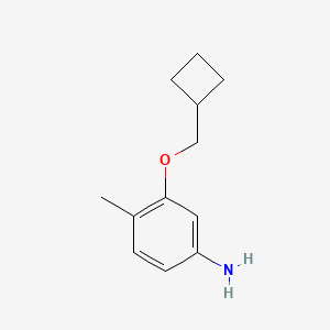 molecular formula C12H17NO B1425730 3-(Cyclobutylmethoxy)-4-methylaniline CAS No. 1485357-41-2
