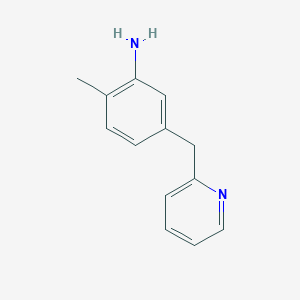 molecular formula C13H14N2 B1425731 2-Methyl-5-[(pyridin-2-yl)methyl]aniline CAS No. 1462272-76-9