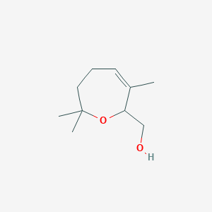 molecular formula C10H18O2 B14257320 (3,7,7-Trimethyl-2,5,6,7-tetrahydrooxepin-2-yl)methanol CAS No. 389860-73-5