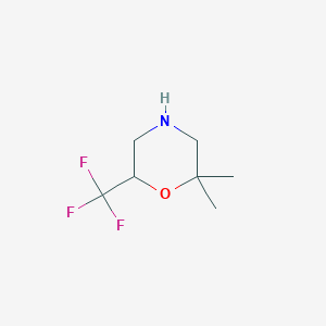 molecular formula C7H12F3NO B1425735 2,2-Dimethyl-6-(trifluoromethyl)morpholine CAS No. 1478030-16-8
