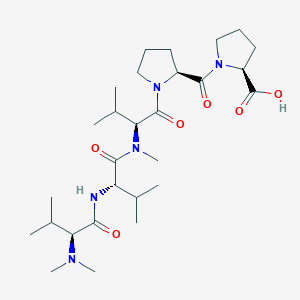 molecular formula C28H49N5O6 B14257363 L-Proline, N,N-dimethyl-L-valyl-L-valyl-N-methyl-L-valyl-L-prolyl- CAS No. 215393-04-7