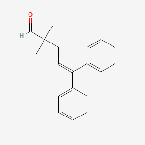 molecular formula C19H20O B14257371 4-Pentenal, 2,2-dimethyl-5,5-diphenyl- CAS No. 206978-26-9