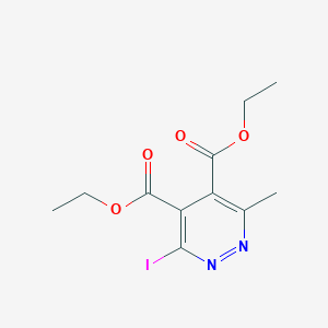 molecular formula C11H13IN2O4 B14257379 Diethyl 3-iodo-6-methylpyridazine-4,5-dicarboxylate CAS No. 316172-29-9