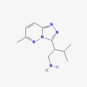 3-Methyl-2-{6-methyl-[1,2,4]triazolo[4,3-b]pyridazin-3-yl}butan-1-amine