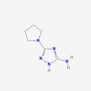 molecular formula C6H11N5 B1425743 3-pyrrolidin-1-yl-1H-1,2,4-triazol-5-amine CAS No. 154956-89-5