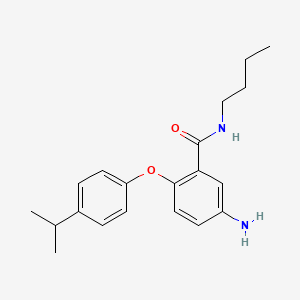 molecular formula C20H26N2O2 B14257449 Benzamide, 5-amino-N-butyl-2-[4-(1-methylethyl)phenoxy]- CAS No. 355392-50-6